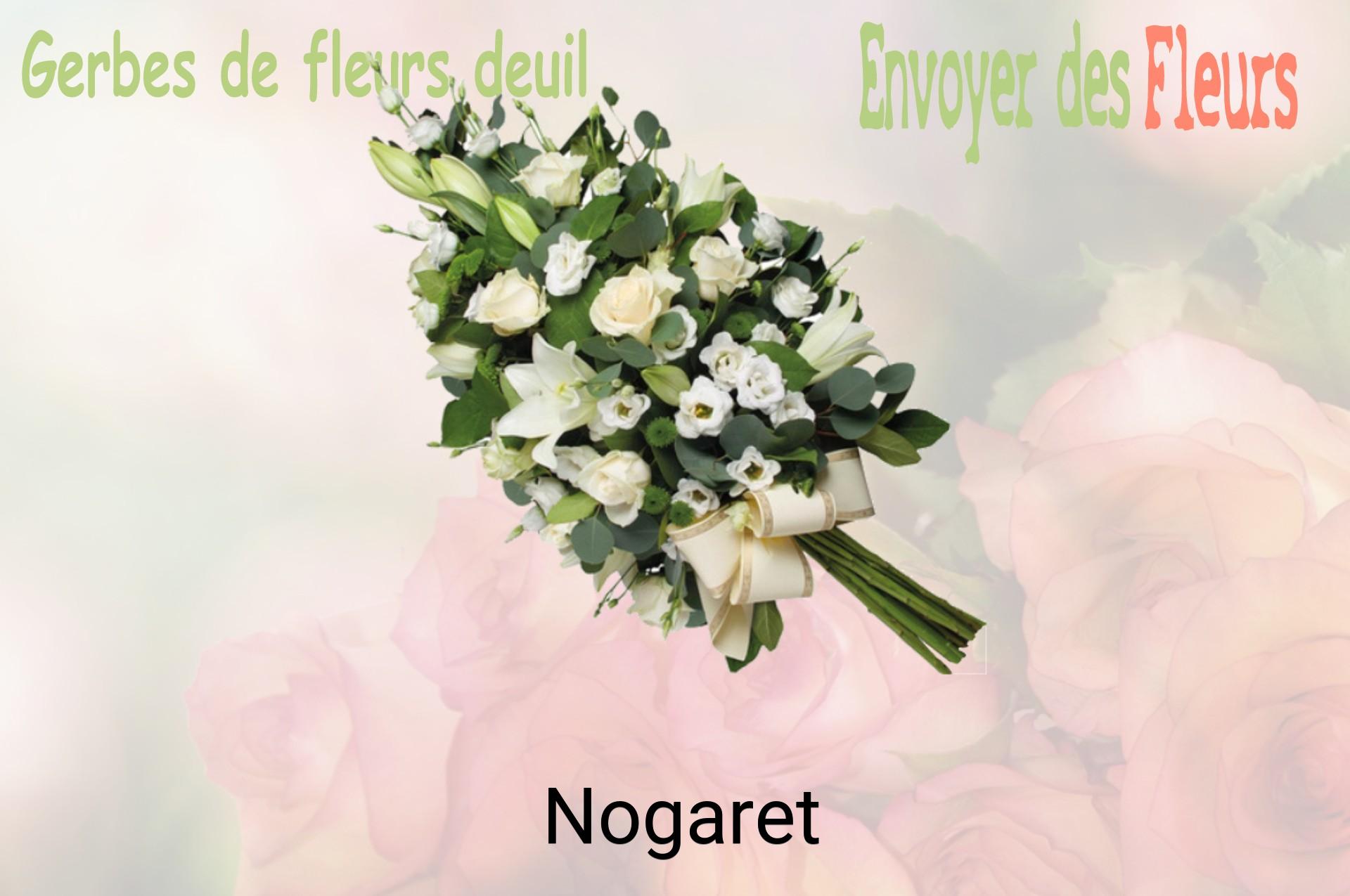 Gerbe de fleurs de deuil livrée à Nogaret